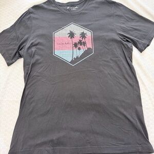 Travis Mathew Black Tee with Palm Graphic